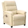 vidaXL Massagestoel stof cr&egrave;mekleurig
