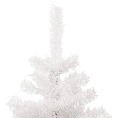 vidaXL Kunstkerstboom met verlichting en standaard 150 cm PVC wit