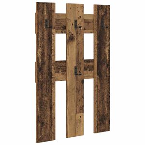 vidaXL Wandgemonteerde kapstok Oudhout 65 x 3 x 100 cm Bewerkt hout