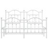 vidaXL Bedframe met hoofd- en voeteneinde metaal wit 150x200 cm
