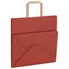 vidaXL Papieren zakken 250 st met hengsels 26x17x25 cm rood