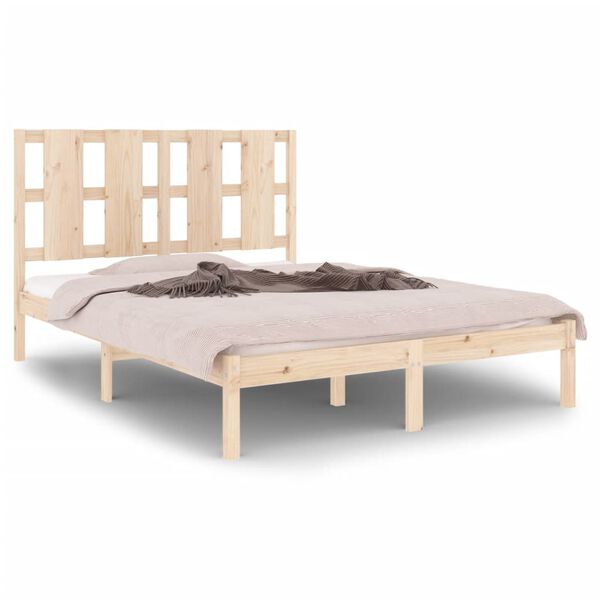 vidaXL Bedframe zonder matras massief grenenhout 140x200 cm