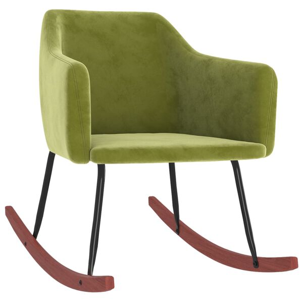 vidaXL Schommelstoel fluweel lichtgroen