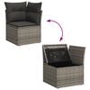 vidaXL 5-delige Loungeset met kussens poly rattan grijs