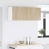 vidaXL Hangkast 2 pcs Sonoma Eik en Wit 50 x 31 x 40 cm Bewerkt hout