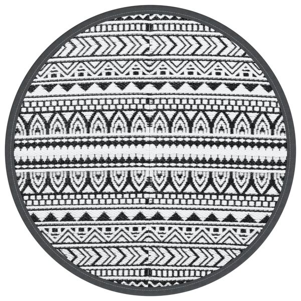 vidaXL Buitenkleed ARAKIL Ø160 cm polypropeen zwart