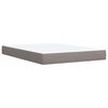 vidaXL Boxspring met matras stof taupe 140x190 cm
