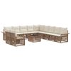 vidaXL Tuinbankenset 12 st Beige poly rattan