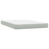 vidaXL Boxspring met matras fluweel lichtgrijs 160x220 cm