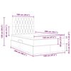 vidaXL Opslag bed met matras Lichtgrijs 120 x 200 cm Fluweel