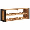 vidaXL Wijnrek Bruin 100 x 45 x 33 cm Massief Ruw Mango Hout