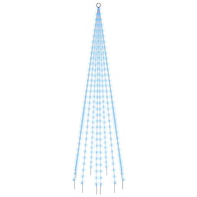 vidaXL Vlaggenmast kerstboom 310 LED's blauw 300 cm