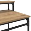 vidaXL Bureau Artisan Eiken 80 x 50 x 90 cm Bewerkt hout