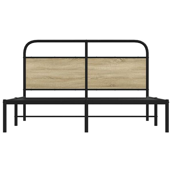 vidaXL Bedframe zonder matras bewerkt hout sonoma eikenkleur 160x200cm