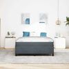 vidaXL Bedframe met matras Donkergrijs 140 x 190 cm Stof