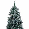 vidaXL Kunstkerstboom met LED en kerstballen en dennenappels 180 cm