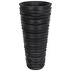 vidaXL Plantenbak met uitneembare bak geribbeld 18/45 L PP antraciet