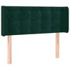 vidaXL Hoofdbord met randen 93x16x78/88 cm fluweel donkergroen