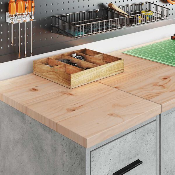 vidaXL Garagekast 30x51x85 cm massief grenenhout betongrijs