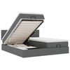 vidaXL Ottoman bed met matrassen en LED's 200x200cm stof donkergrijs