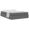 vidaXL Opbergbed met matras Donkergrijs 140 x 190 cm Polyester