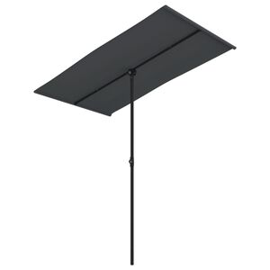 vidaXL Parasol met aluminium paal 180x110 cm zwart