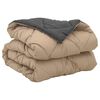 vidaXL Vol jaar dekbed Antraciet en Taupe 200 x 135 cm Microfiber