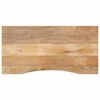 vidaXL Bureaublad met ronding 110x50x2,5 cm massief ruw mangohout