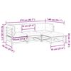 vidaXL 4-delige Loungeset met kussens massief douglas vurenhout