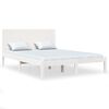 vidaXL Bedframe zonder matras massief grenenhout wit 120x200 cm