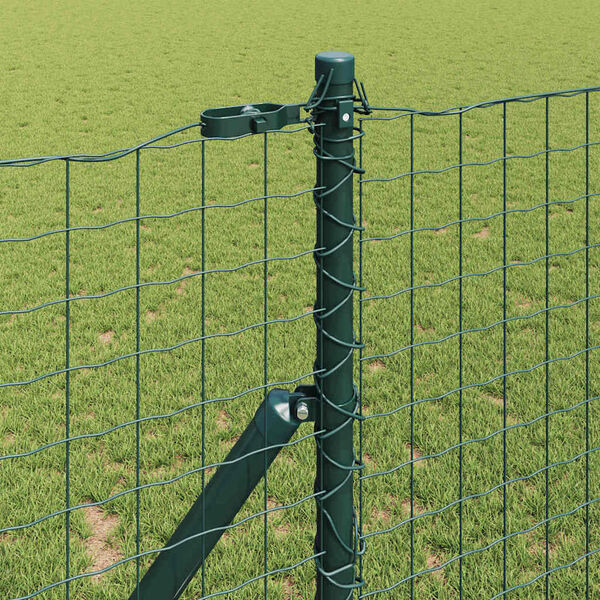 vidaXL Hekpalen 7 pcs Groen Ø32mm 190 cm Gegalvaniseerd staal