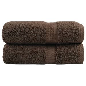 vidaXL Premium washandjes SOLUND 2 stuks bruin 30x30 cm 600 g/m&sup2;