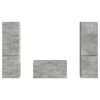 vidaXL Tv-meubelset 5 pcs Beton Grijs Bewerkt hout