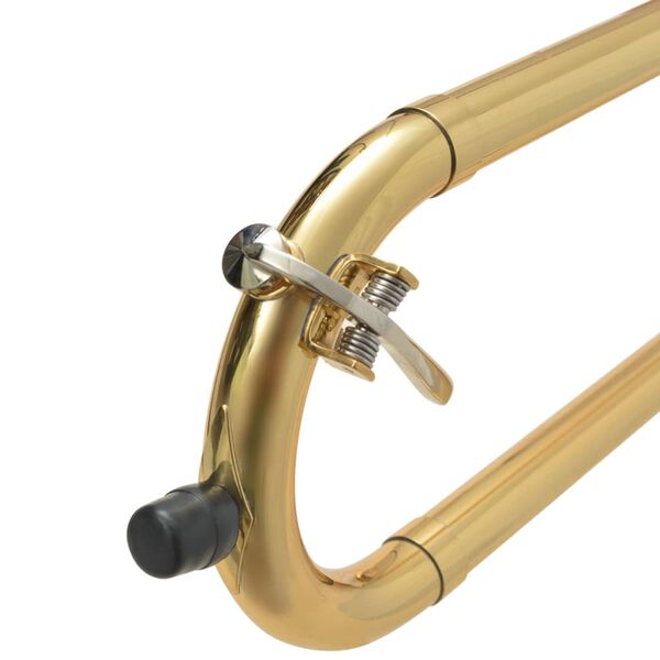 vidaXL Trombone messing met goudlak Bb