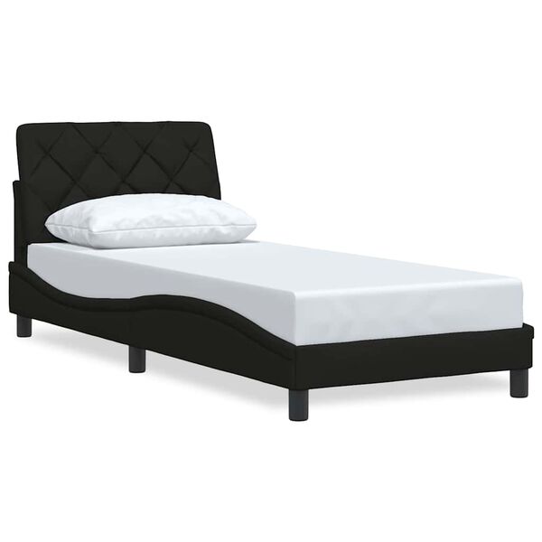 vidaXL Bedframe zonder matras 80x200 cm stof zwart