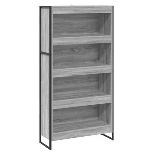 vidaXL Boekenkast 80 x 30 x 155 cm Bewerkt hout Grijs Sonoma