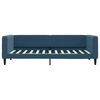 vidaXL Slaapbank met onderschuifbed en lades 100x200 cm fluweel blauw