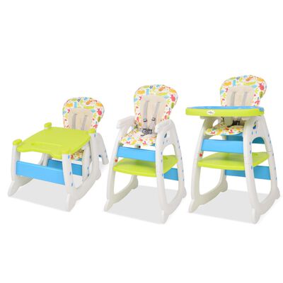 Medic Gezicht omhoog Feodaal vidaXL Kinderstoel met blad 3-in-1 verstelbaar blauw en groen online kopen  | vidaXL.be