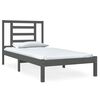 vidaXL Bedframe massief hout grijs 75x190 cm