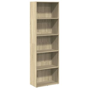 vidaXL Boekenkast 60x30x189 cm bewerkt hout sonoma eikenkleurig