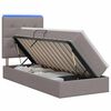 vidaXL LED Opslagbed met Matras Taupe 90 x 200 cm Stof