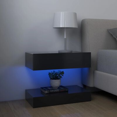 vidaXL Tv-meubelen 2 st met LED-verlichting 60x35 cm grijs