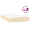 vidaXL Boxspring met matras stof cr&egrave;mekleurig 200x200 cm