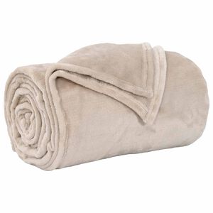 vidaXL plaid Beige 130 x 150 cm 0.5 kg Fleece