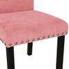 vidaXL Eetkamerstoelen 4 st fluweel roze