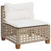 vidaXL 10-delige Loungeset met kussens poly rattan beige