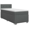 vidaXL Boxspringbed met matras Donkergrijs 90 x 190cm Stof