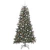 vidaXL Kunstkerstboom met 300 LED Groen 210 cm PVC en Plastic en Staal