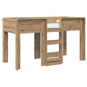 vidaXL Bunk Bed voor Kinderen Artisan Eiken 75 x 190 cm Bewerkt hout
