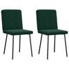 vidaXL Eetkamerstoelen 2 st fluweel donkergroen